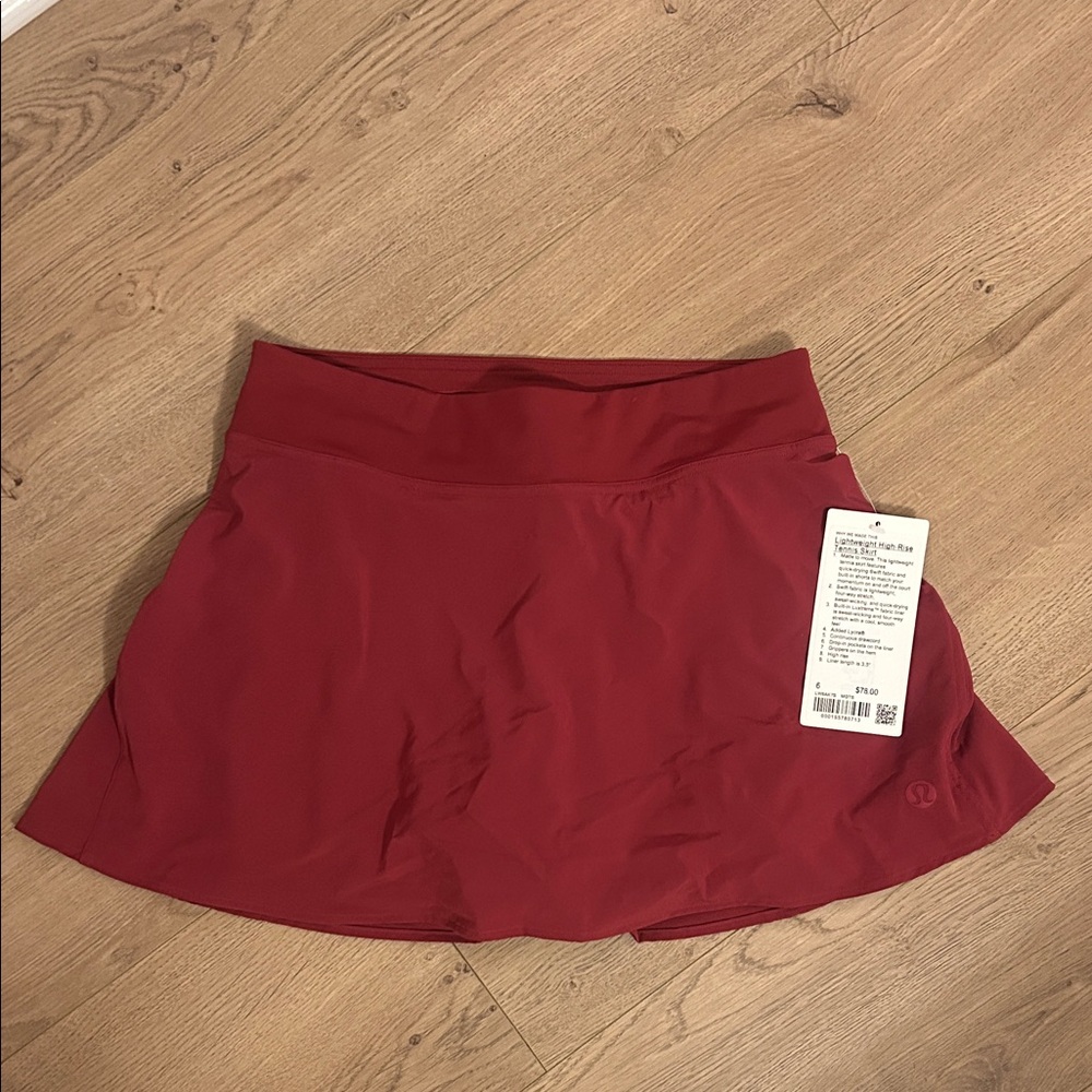 Lulu Lemon High Rise Athletic Tennis Skirt